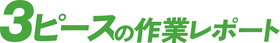 3ピースの作業レポート