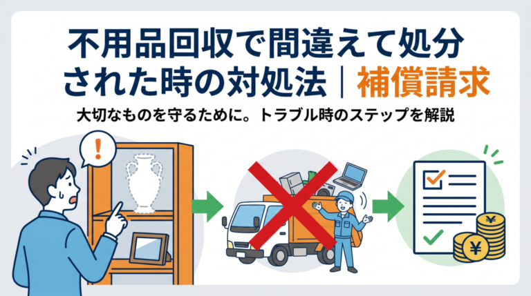 不用品回収で間違えて処分された時の対処法｜返却確認・補償請求・相談先を解説