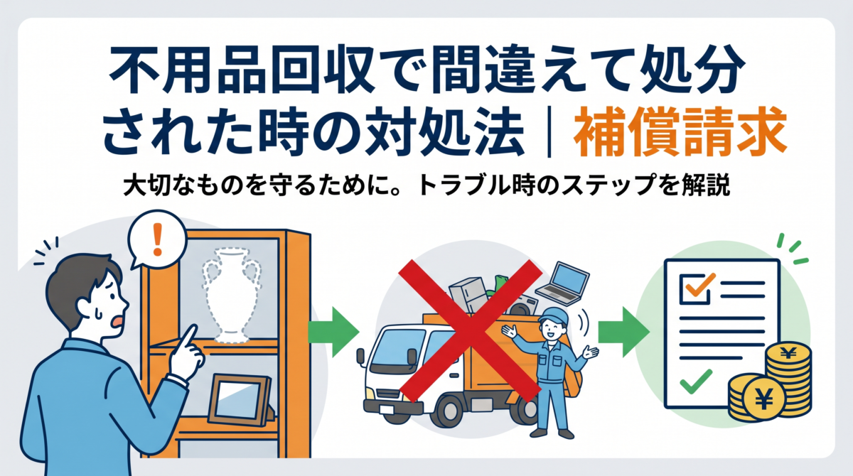 不用品回収で間違えて処分された時の対処法｜返却確認・補償請求・相談先を解説
