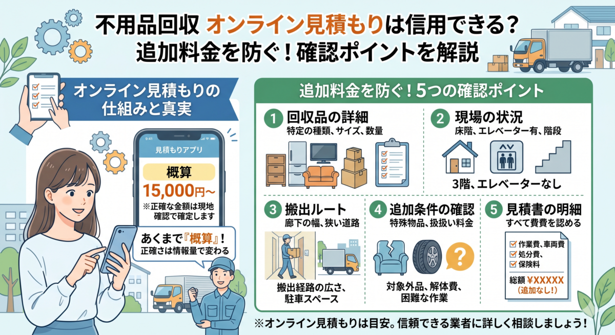 不用品回収オンライン見積もり