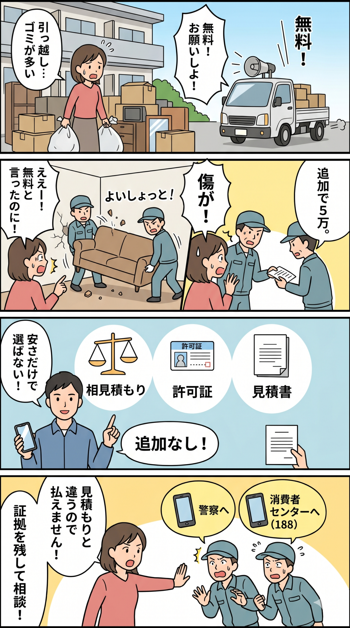 不用品回収業者の作業が雑|質の悪いサービスへの対処