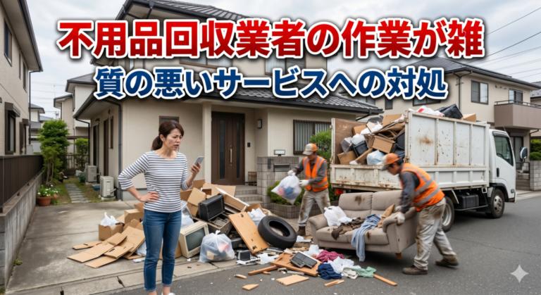 不用品回収業者の作業が雑｜質の悪いサービスへの対処