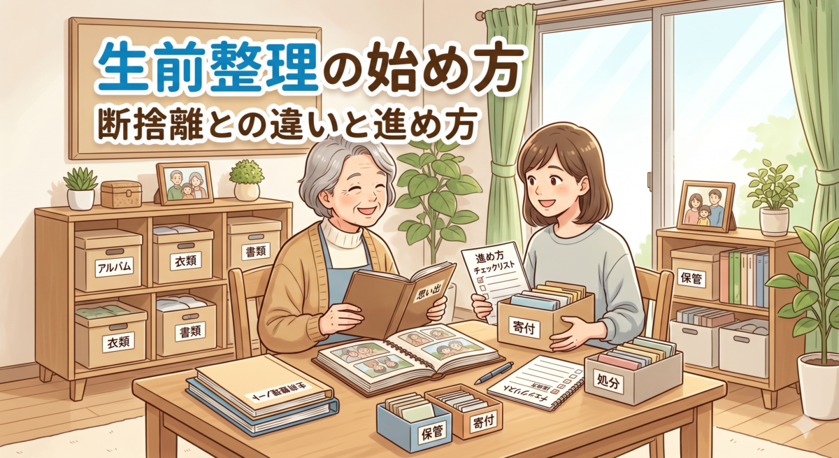 生前整理の始め方｜断捨離との違いと進め方