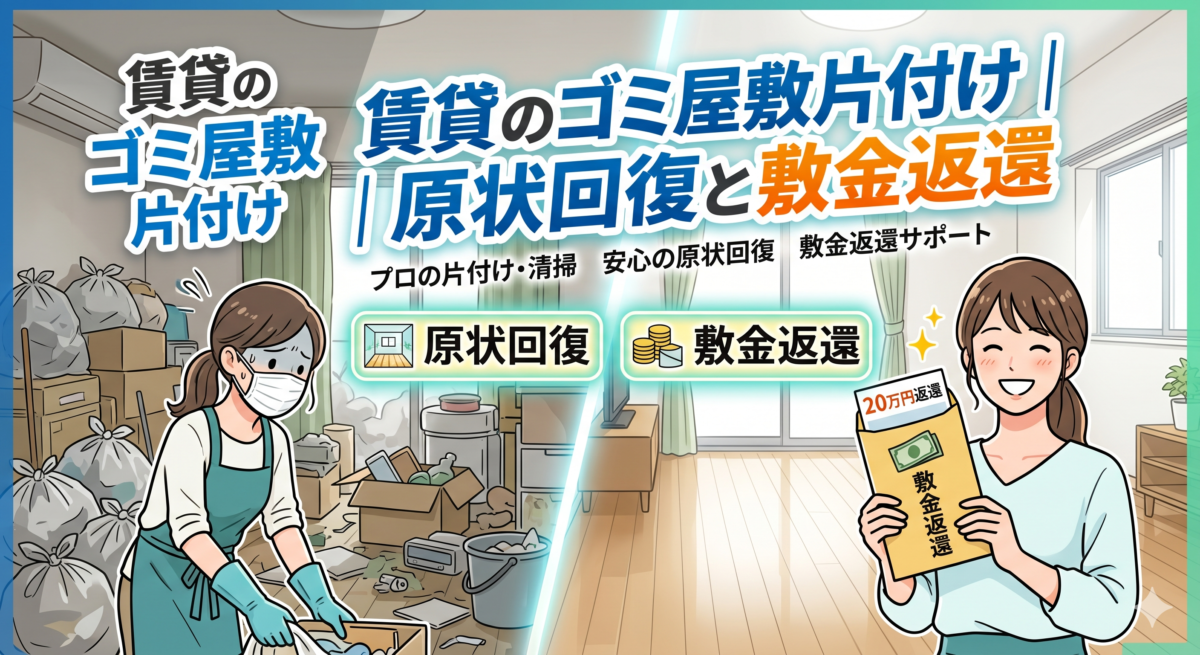 賃貸のゴミ屋敷片付け｜原状回復と敷金返還