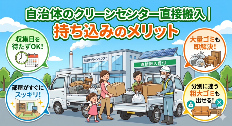 自治体のクリーンセンター直接搬入のメリット｜自己搬入で安く早く処分する方法