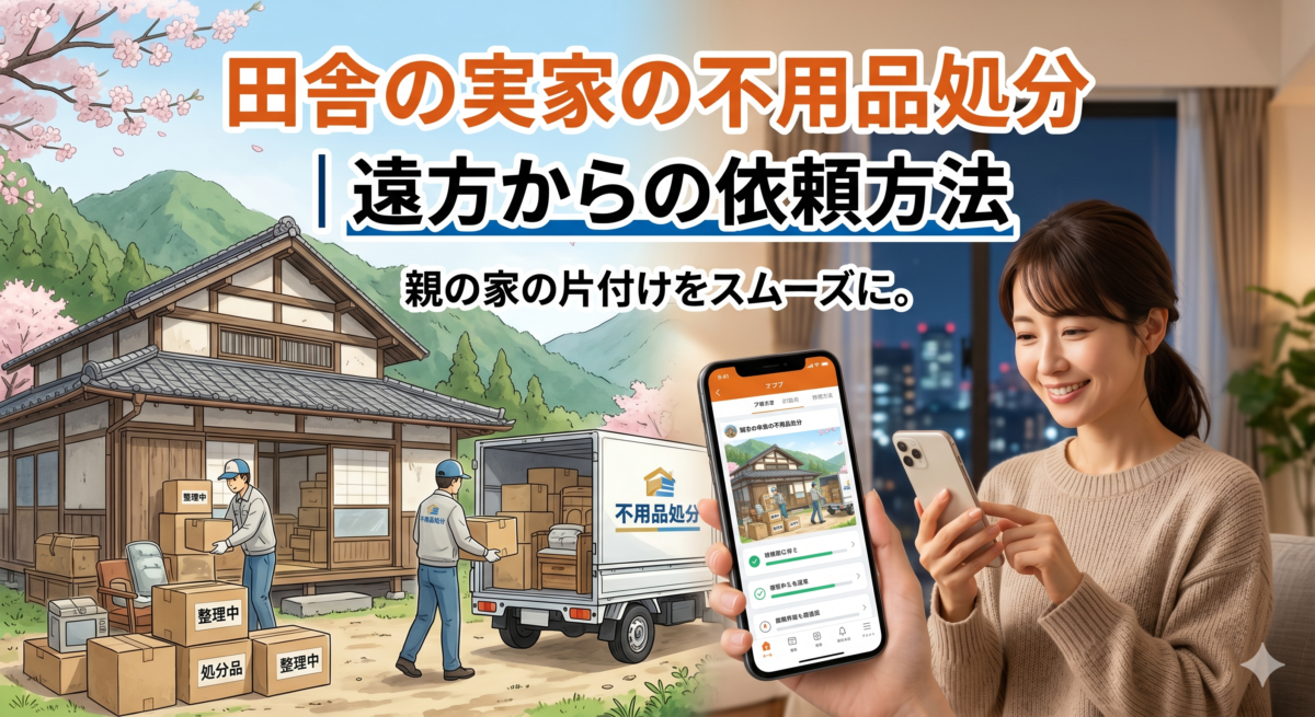 田舎の実家の不用品処分｜遠方からの依頼方法