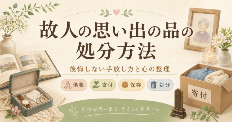 故人の思い出の品の処分方法｜心の整理のつけ方