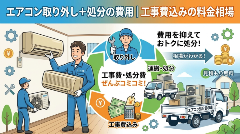 エアコン取り外し＋処分の費用｜工事費込みの料金相場