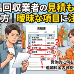 不用品回収の見積もり書の見方｜追加料金と曖昧項目の注意点