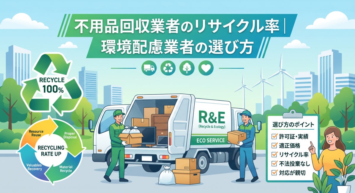 不用品回収業者のリサイクル率｜環境配慮業者の選び方