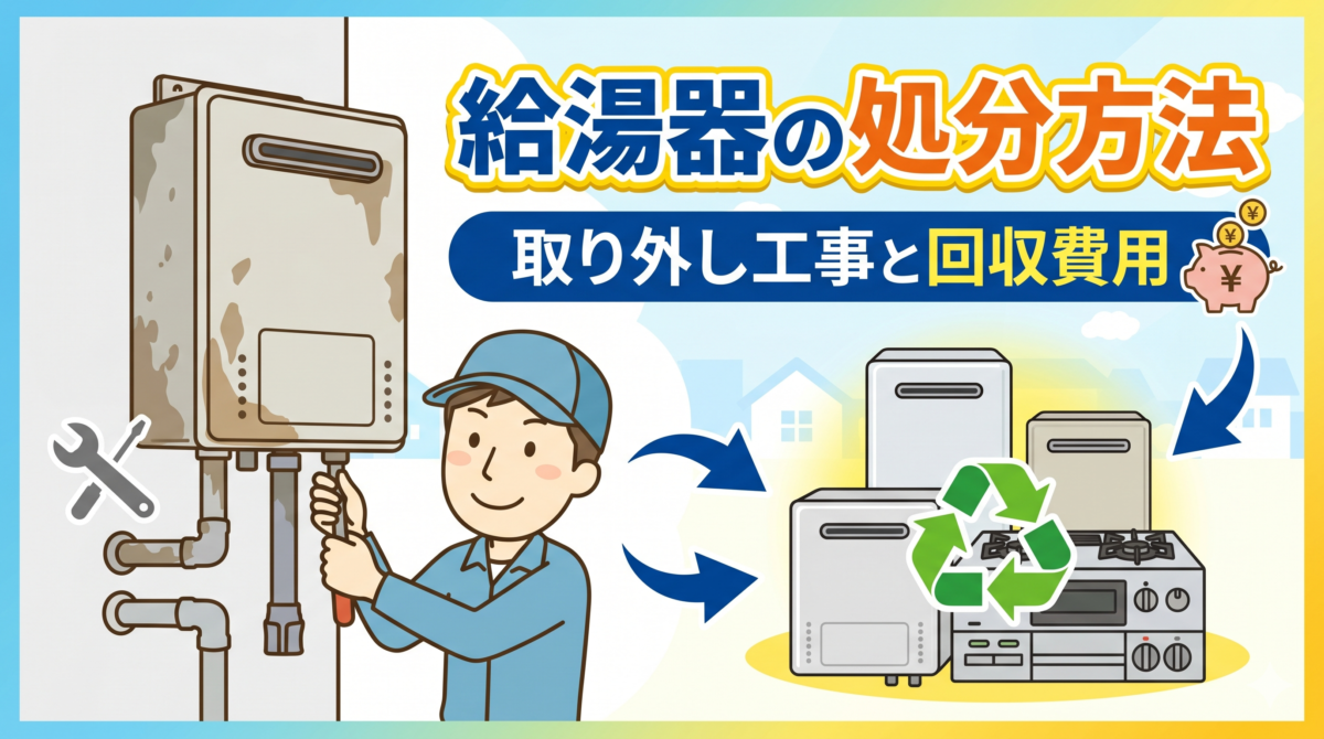 給湯器の処分方法と取り外し費用｜回収・撤去の注意点