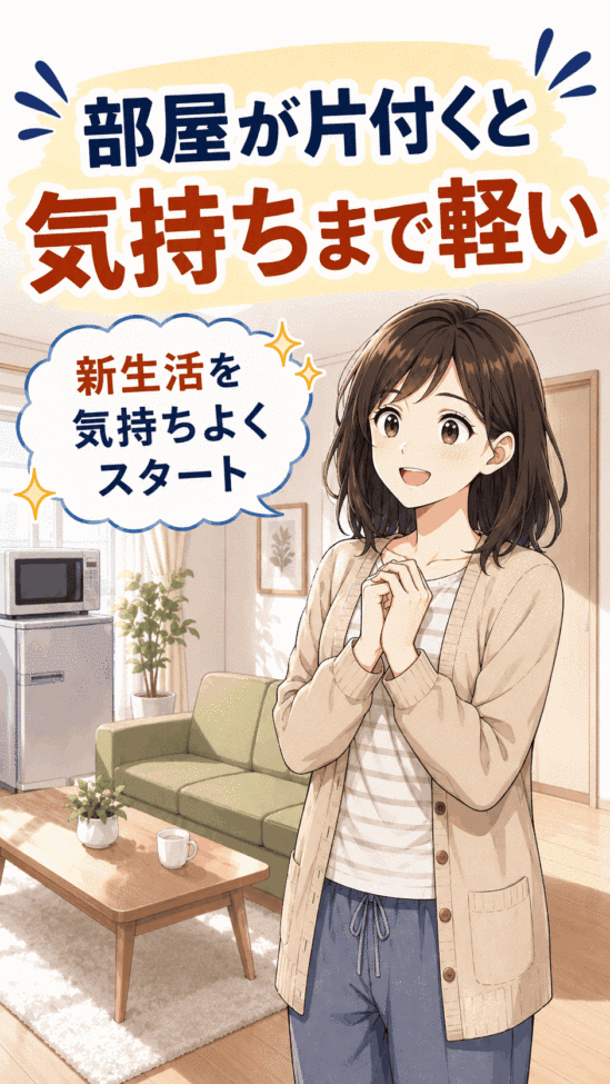 仕事が忙しく一人では大型家具を運べない女性の漫画