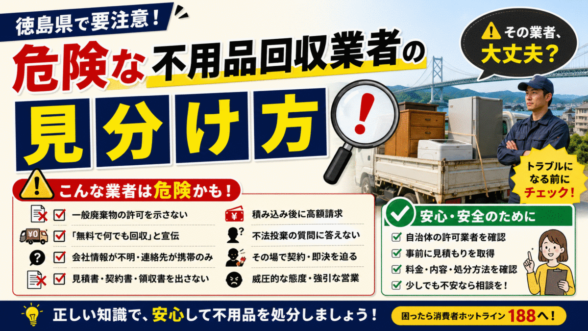 危険な不用品回収業者の見分け方