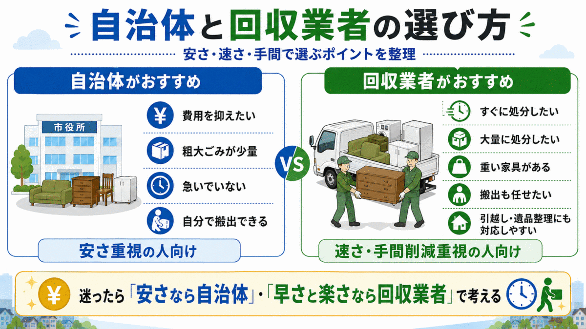 自治体と回収業者の選び方